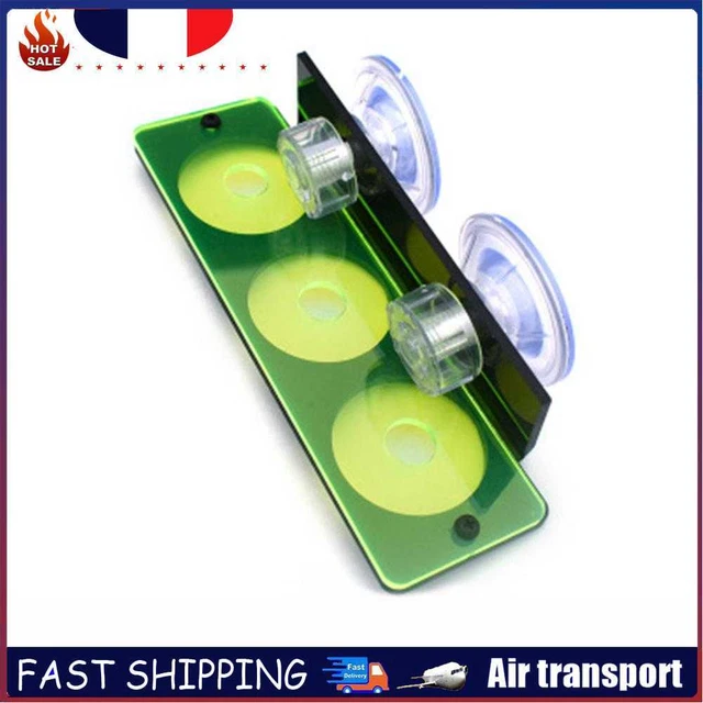 Fish Tank Fluorescence Coral Frag Rack Aquarium Reef w/ Plug Holder (Green)