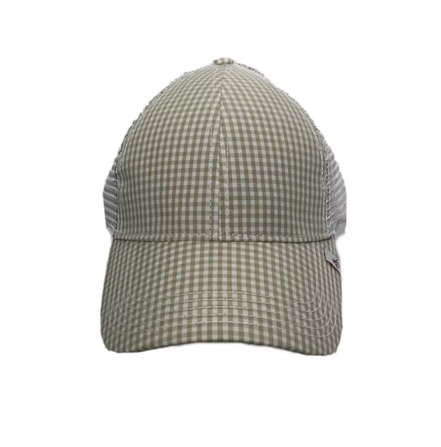 ORIGINAL PENGUIN Gingham Mesh Back Adjustable Hat In Color Oatmeal