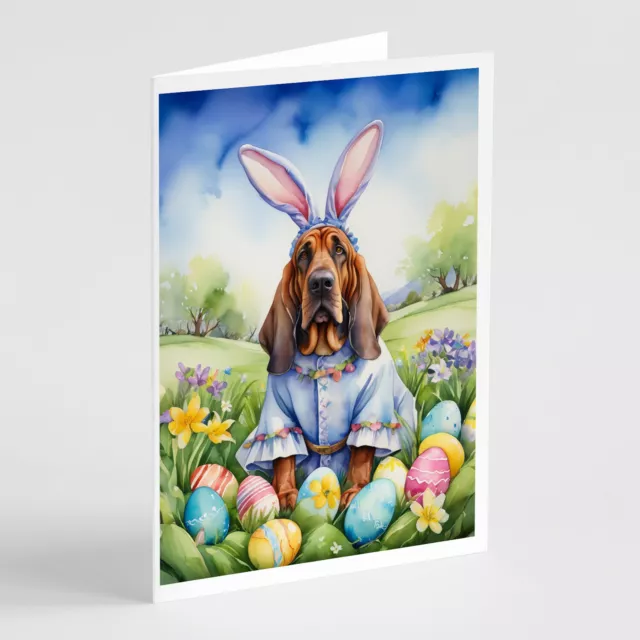 Bloodhound Easter Egg Hunt Greeting Cards Envelopes Pack of 8 DAC4957GCA7P