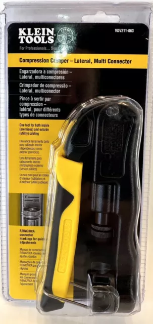 Klein Tools Heavy Duty Multi Connector Compression Crimper Model VDV211-063