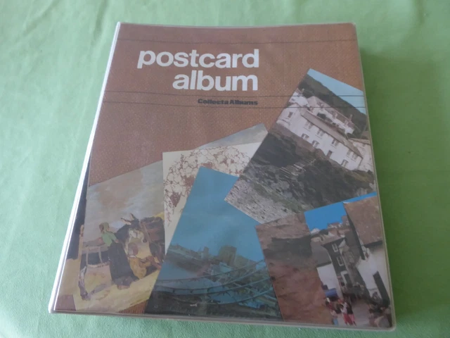 A Postcards Album With Around 40 Plastic Storage Sleeves