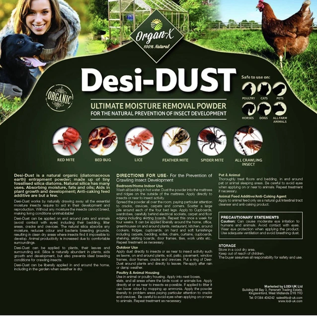 ORGAN-X DESI DUST Insect Killer Powder 25Kg sack 100% Natural ...
