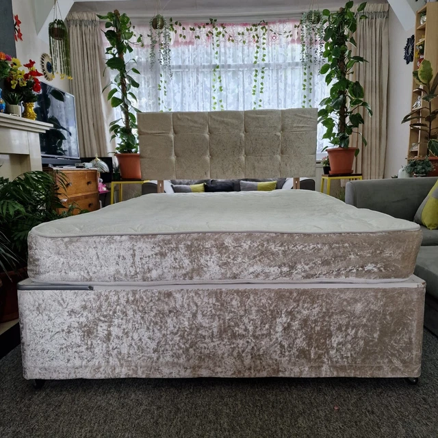 DOUBLE BED WITH mattress and storage £75.00 PicClick UK