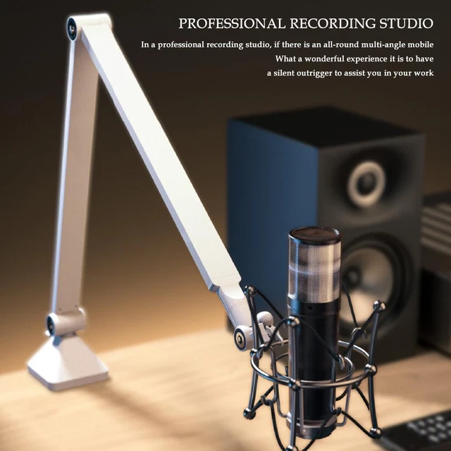 Adjustable Microphone Stand Recording Studio Suspension Boom Scissor Arm Stands}