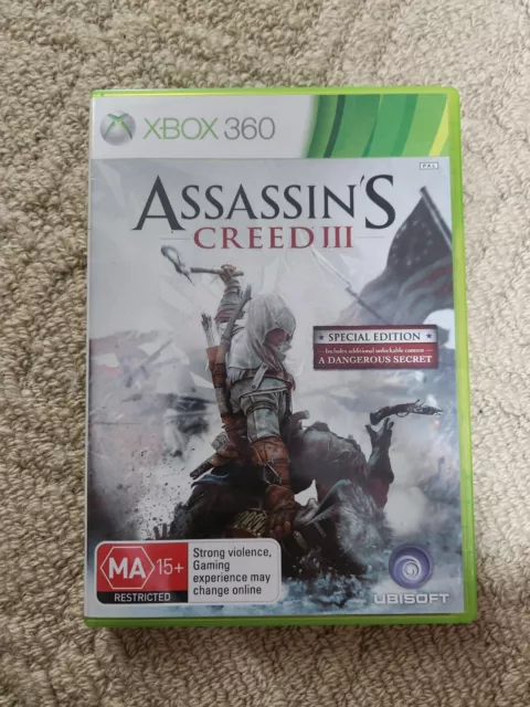 Assassins Creed 3 Special Edition COMPLETE Xbox 360 Excellent Condition