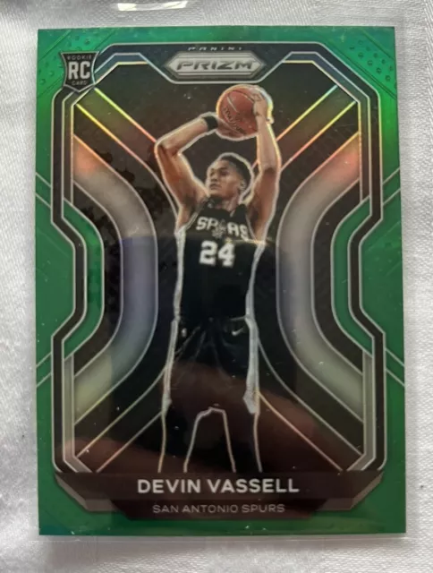 Devin Vassell 2020-21 Panini Green Prizm #252 RC Rookie