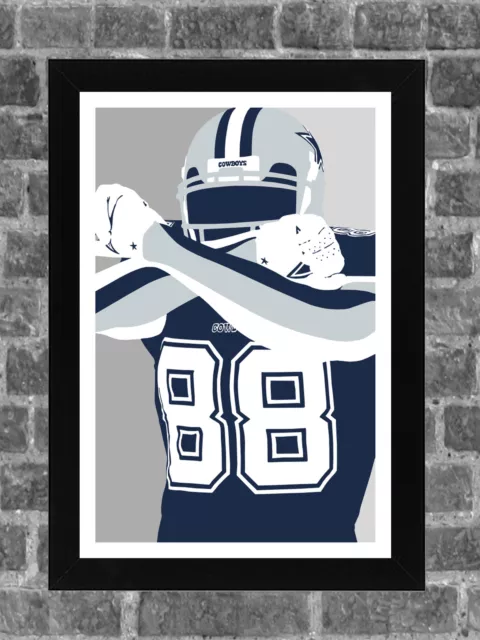 Dallas Cowboys Dez Bryant Portrait Sports Print Art 11x17