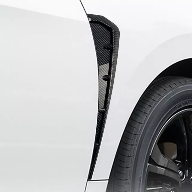 Spoiler ABS Compatible Fender Sticker Car Fender Side Vents Black Spoiler