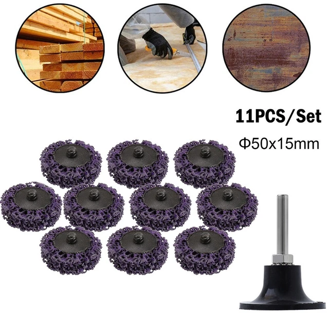 11pcs / Set 2 Sablage Roue Grincement Métal Rouille Enlever Avec Soutien Pads