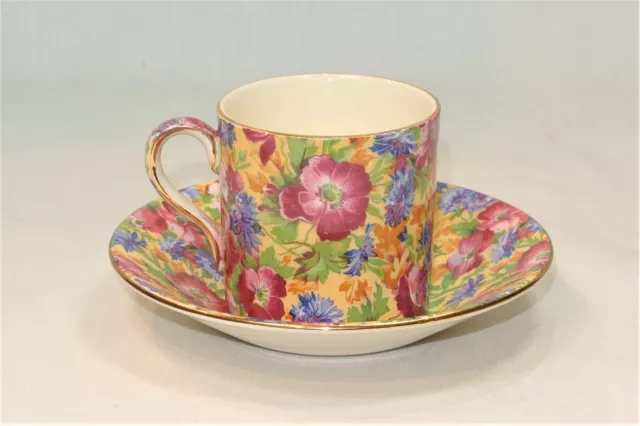 Royal Winton ROYALTY Chintz Demitasse Cup and Saucer Vintage English Porcelain