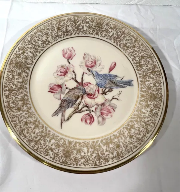 Lenox Limited Ed. Boehm Birds Plate Mountain Bluebird 1972, 10-3/4"