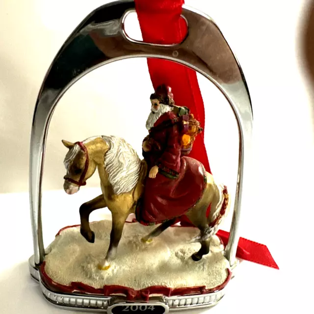 2004 Breyer Father Christmas Holiday Horse Stirrup Ornament Sixth in Series
