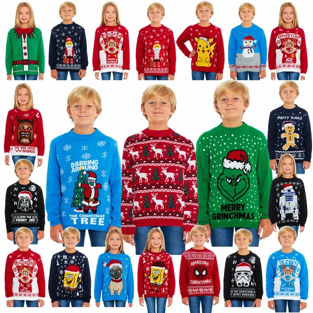 Maglione Nuovo Maglione Inverno Bambini Bambini Ragazze Natale Bambini Inverno Lavorato a Maglia Retro