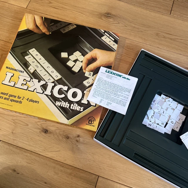 VINTAGE 1974 WADDINGTONS Lexicon Game With Tiles Complete With ...