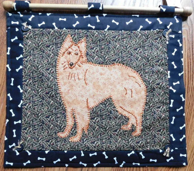 Handmade Belgian Malinois Hand Stitched Wall Hanging