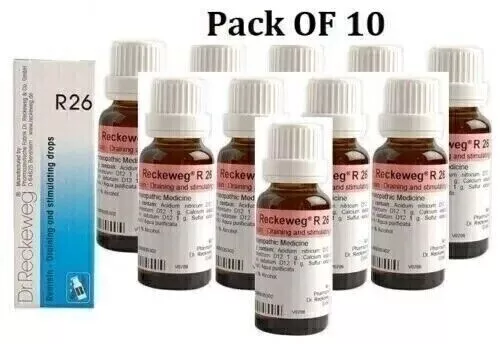 Pack de gouttes Dr Reckeweg R26 22 ml de 10 gouttes homéopathiques en vente...
