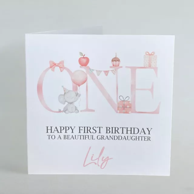 Personalised Birthday Card 1st 2nd 3rd 4th 5th Daughter Granddaughter Godaughter