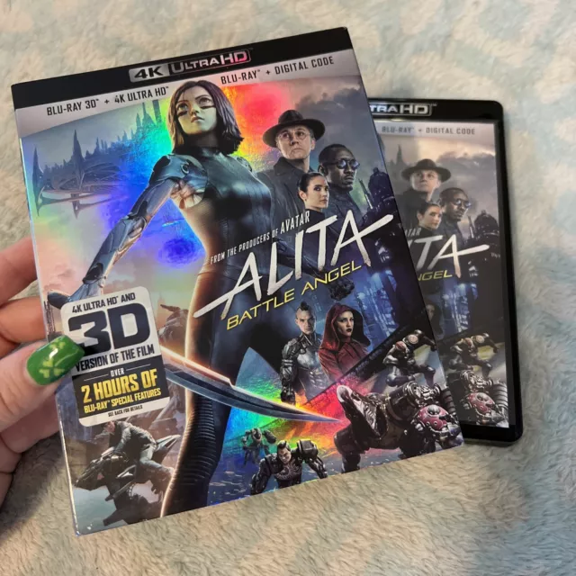 Alita: Battle Angel (Blu-ray 3D / 4K Ultra HD / NO ** Blu-ray) W~ SLIPCOVER