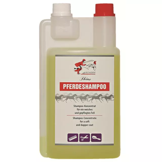 SCHOPF-Riders Shine Pferdeshampoo für weiches und gepflegtes Fell, 1000 ml
