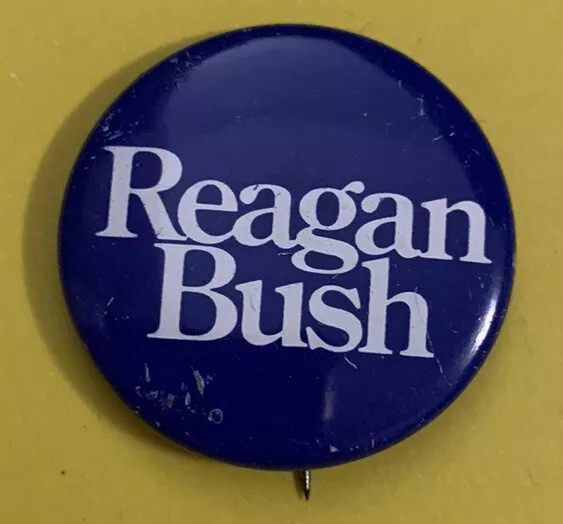 1980 Ronald Reagan George Bush Vintage US Political button pin Campaign badge 80
