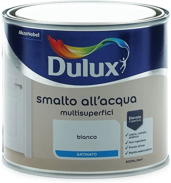 Smalto Satinato All'Acqua per Metallo Plastica E Legno per Esterni E Interni
