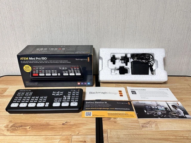 BLACKMAGIC DESIGN ATEM Mini Pro ISO HDMI Livestream Switcher / complete