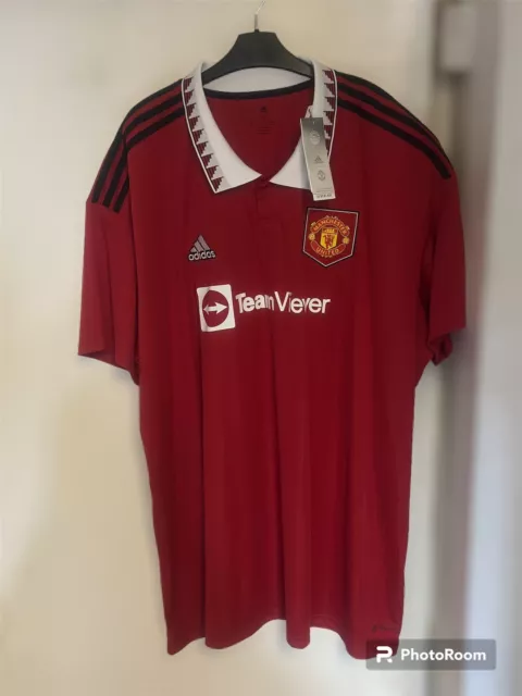 Original Adidas Manchester United Heimshirt 2022/23 OLGA LONGMA Herren XXXXL Neu