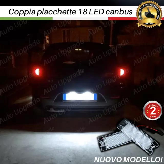 Coppia Placchette 18 Led Targa Per Alfa Romeo 147 156 Gt No Avaria 6000K Bianco