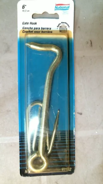 National Hardware N122-242 6" Gate Hook, Zinc Plated, FREE SHIP