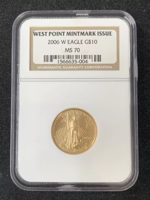 2006-W $10 American Gold Eagle 1/4 Oz Gold NGC MS70 Burnished