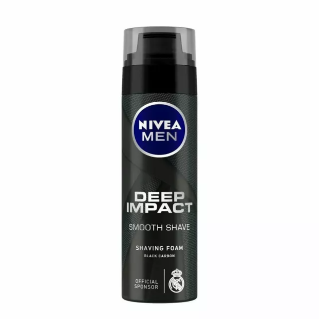 Nivea Men Deep Impact Smooth Shave Shaving Foam Black Carbon - 200 ML / 193 Gram