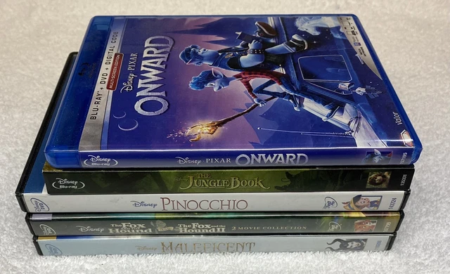 Disney DVD Lot of 5: Onward, Jungle Book, Pinocchio, Fox Hound, Maleficent