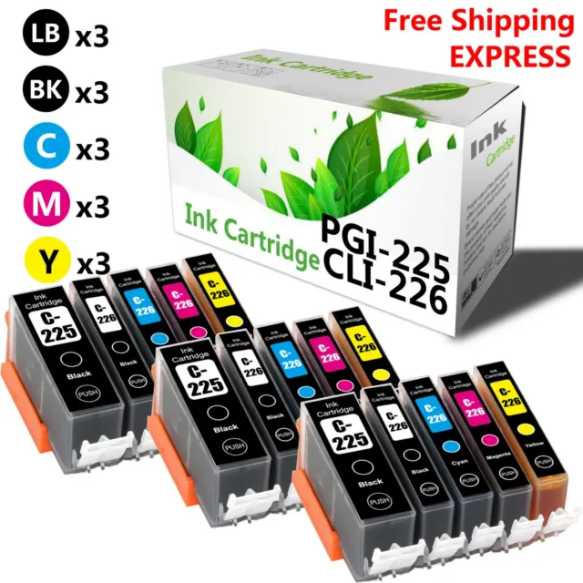 15PK PGI225 CLI226 PGI-225 CLI-226 Ink Cartridge for PIXMA iX6520 MG5220 Printer