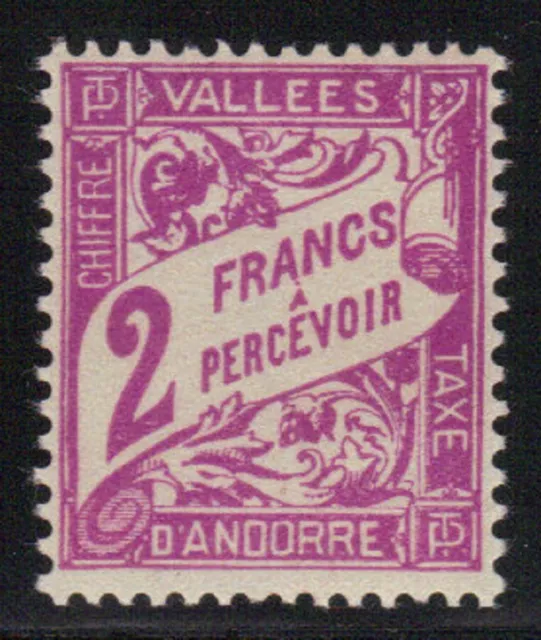 Andorre Fr. 1938/41 Yvert Taxe 19 neuf* MLH trace charnière (AJ306)