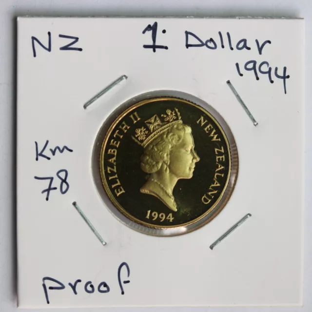 1994 New Zealand dollar Proof KM# 78  (AB22524/R262)