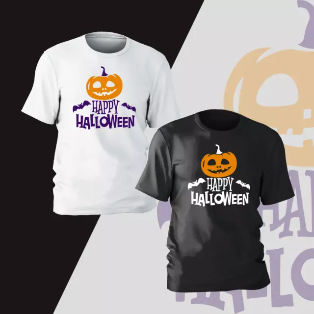 T-shirt zucca Happy Halloween horror regalo regalo bambini unisex maglietta da uomo