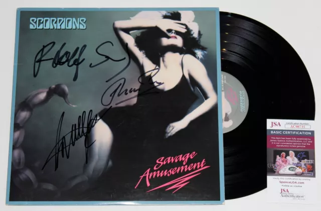 Scorpions Signed Savage Amusement Lp Vinyl Record Album Autographed +Jsa Coa