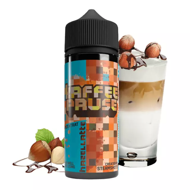 Kaffeepause - Hazellatte - 10ml Longfill Aroma Konzentrat - für 120 ml E Liquid