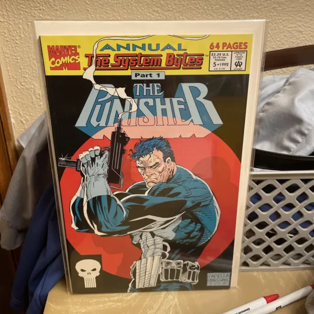 Punisher Annual #5 VF Marvel Comics 1992   The System Bytes Part 1