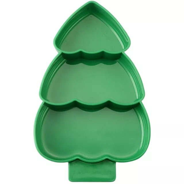 Assiette Plate Compartimentée Sapin De Noël Plastique Enfant Une Dessert