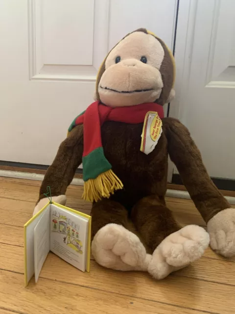 NEW Macy's Curious George Stuffed Animal Plush Toy 24" w/ Book Limited Edition