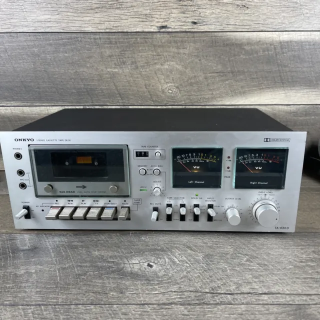 Vintage Onkyo TA-630D Dolby Cassette Deck ⚠️cassette Don’t Turn ⚠️UNTESTED