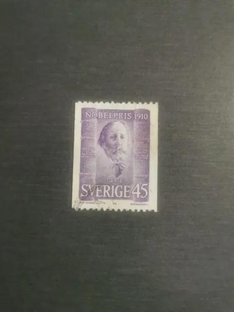 Timbre Stamp Sverige 45 Nobelpris 1910 Sweden Nobel Price 1910 Prix Nobel 1910
