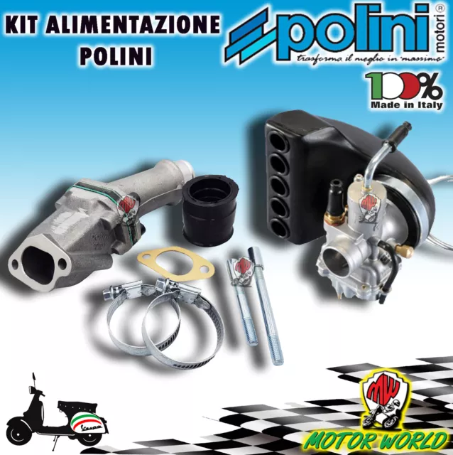 Carburateur Polini CP ø24 + Collecteur Lamellaire Vespa Pk S 50 125