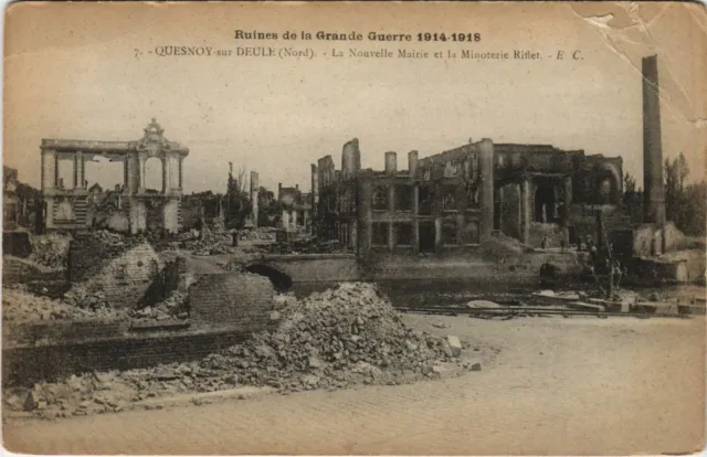 CPA QUESNOY-sur-Deule - La Nouvelle Mairie et la Minoterie Riflet (135976)