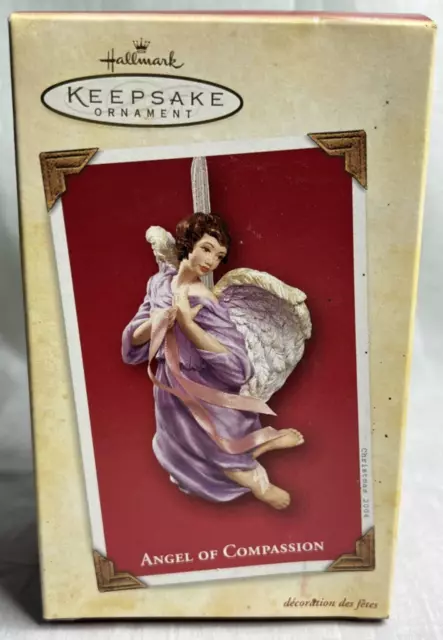 Hallmark Keepsake Angel of Compassion Breast Cancer Angel Ornament '05 FAST Ship