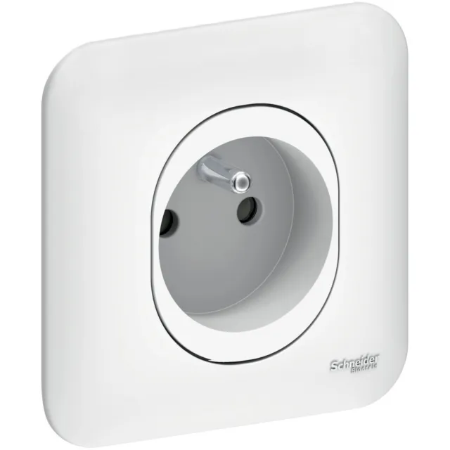 LEGRAND - Enjoliveur prise 2P+T à voyant Céliane - Blanc - Réf : CB1111