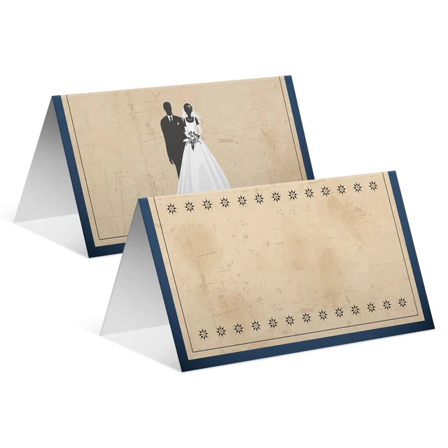 SYSUII Lot De 100 Cartons De Table Vierges Pour Mariage, Décoration De