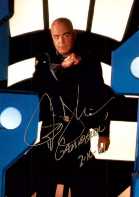 Jerry Doyle Signed & Inscribed Babylon 5 "Garibaldi" Postcard Photo JSA COA