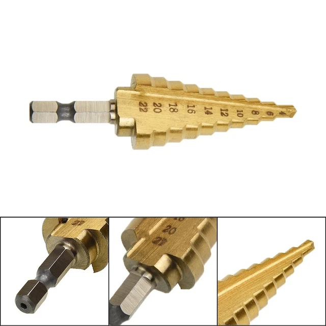 Haute Qualité Step Drill Cône for Feuille Métal 6.35mm 4-22mm Ars Acier Vitesse